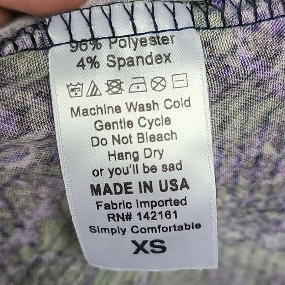 LuLaRoe Carly Dress XS (2/4) Green Diamonds Soft Knit Swing Midi Pocket Hi-Low - Picture 8 of 9